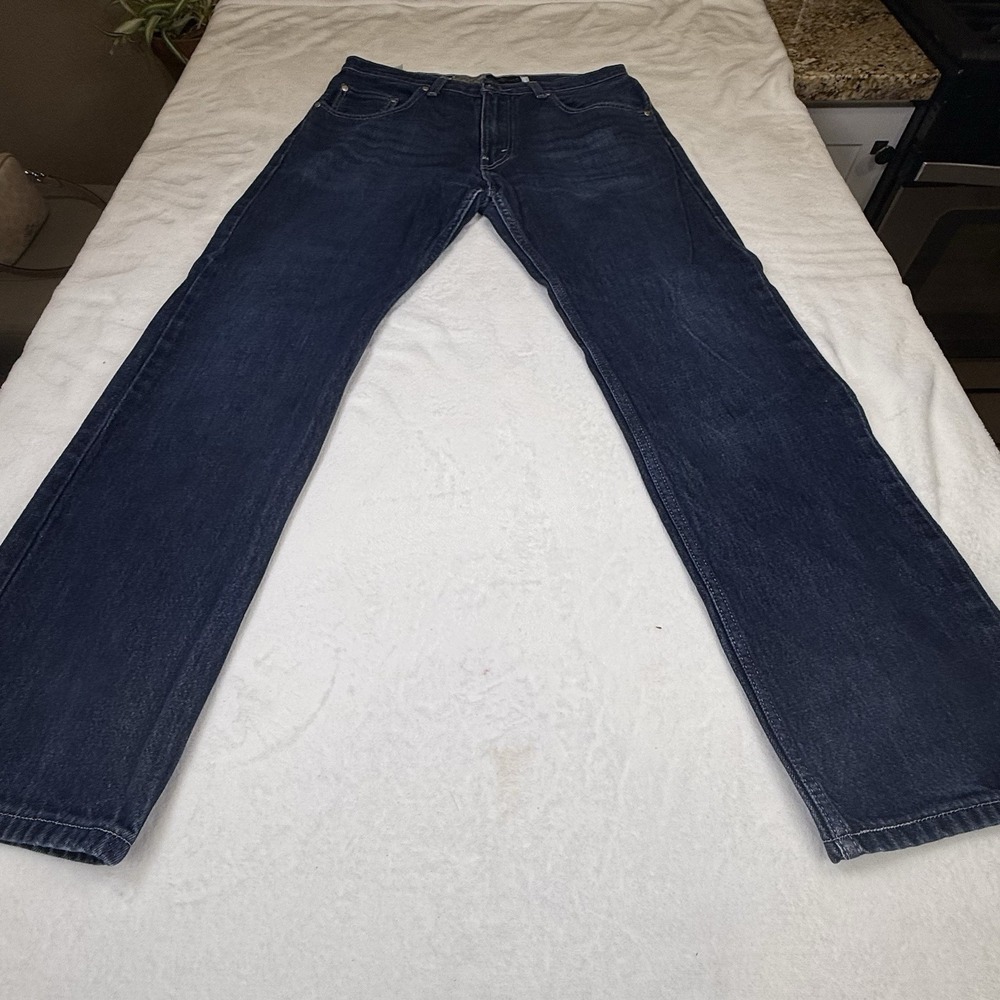 Levis SilverTab Straight Jeans Mens W32 L32 Dark Wash Baggy Y2K Denim A3666-0001